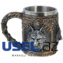 Stainless steel mug "Wolf" 460 ml